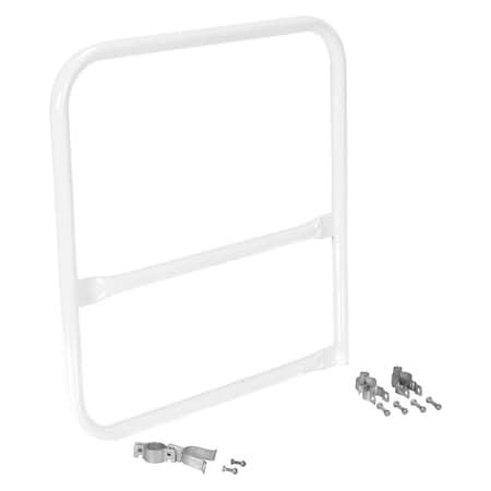 Vestil WHITE PIPE SAFETY RAILING GATE-B SHAPED 36X36 VDKR-G3-B-WT